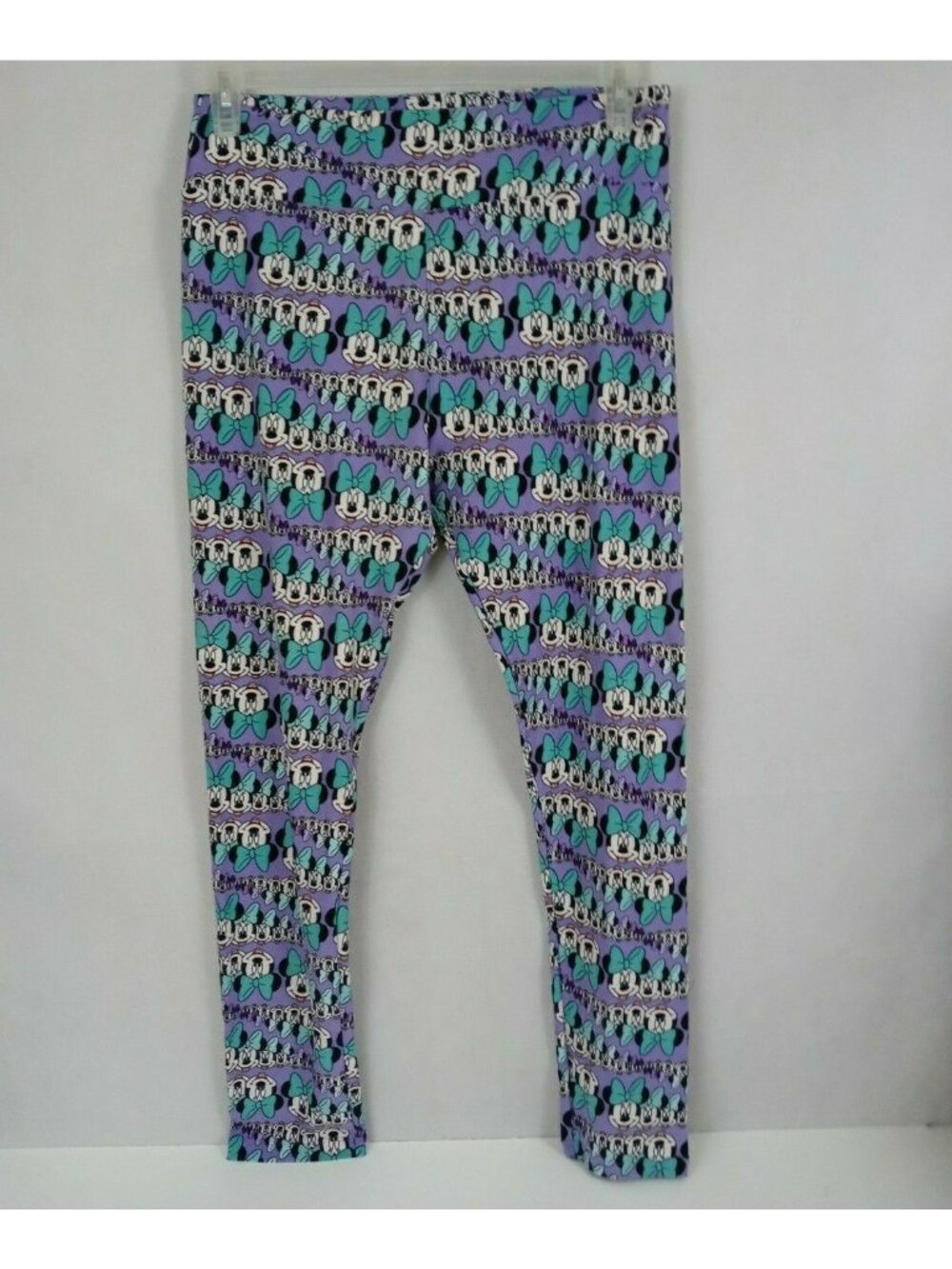 New LuLaRoe Disney Tall & Curvy Leggings Purple With Minnie Mouse Heads